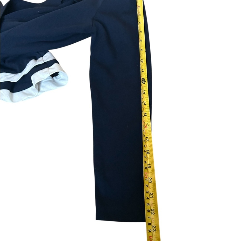 Sophisticate Navy Peplum Blazer Size XS | Structured Tailored Jacket - Picture 12 of 12